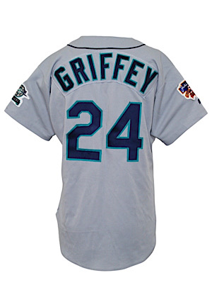 1997 Ken Griffey Jr. Seattle Mariners Game-Used Road Jersey (MVP Season • Jackie Robinson & 20th Anniversary Patches)