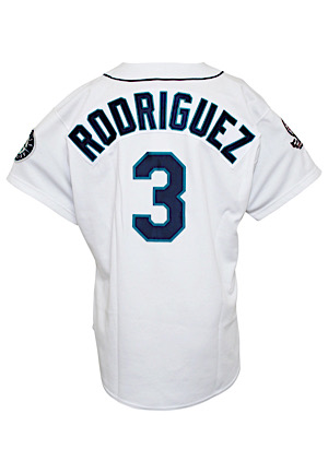 1995 Alex Rodriguez Seattle Mariners Rookie Game-Used Home Jersey