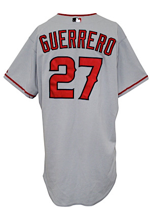 2004 Vladimir Guerrero Anaheim Angels Game-Used Road Jersey (MVP Season • Photo-Matched To Home Run In Postseason Clincher • Graded 10)
