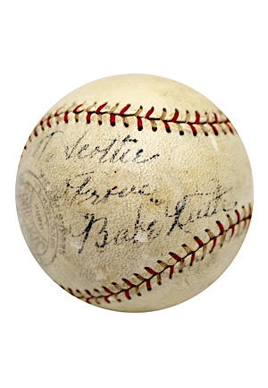 1930s Babe Ruth Single-Signed & Inscribed Baseball (Full JSA • Family Provenance)