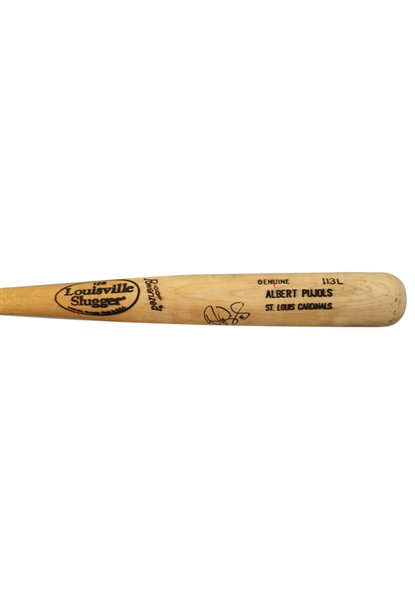 2003 Albert Pujols St. Louis Cardinals Game-Used & Autographed Bat (PSA/DNA)