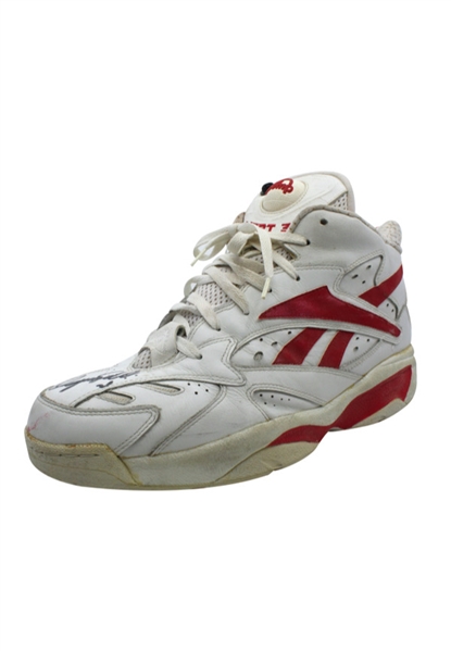 1992-93 Dominique Wilkins Atlanta Hawks Game-Used & Autographed Single Shoe