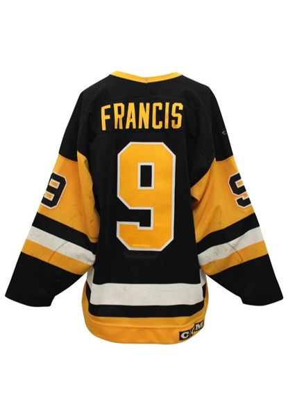 1990-91 Ron Francis Pittsburgh Penguins Game-Used Jersey