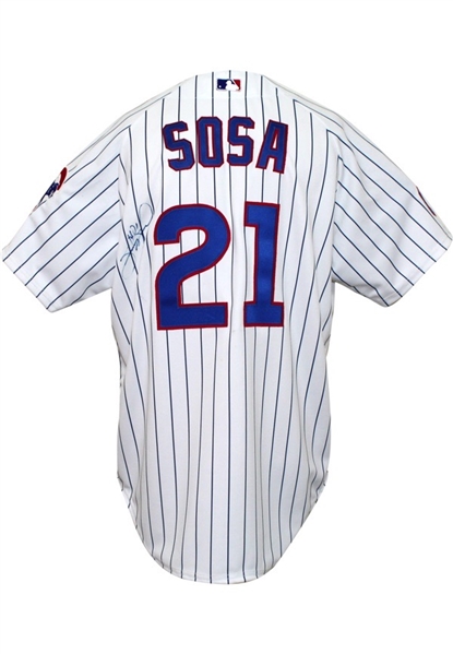 2000 Sammy Sosa Chicago Cubs Game-Used & Autographed Home Jersey