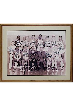 1960-61 Boston Celtics Team-Signed Framed Display (Championship Season)