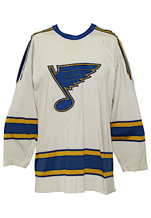 1970s George Morrison St. Louis Blues Game-Used Home Jersey (Repairs)