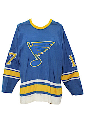 1970s Jean-Guy Talbot St. Louis Blues Game-Used Road Jersey (Repairs)