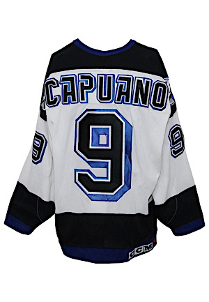 1992-93 Dave Capuano Tampa Bay Lightning Game-Used Home Jersey