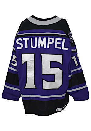1999-2000 Jozef Stumpel Los Angeles Kings "Opening Night" Game-Used Alternate Jersey (Specialty Team Tagging)