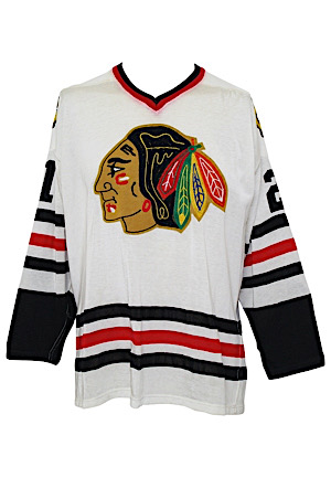 Late 1960s Stan Mikita Chicago Black Hawks Pro-Cut Durene Jersey (Autographed By Bobby Hull)
