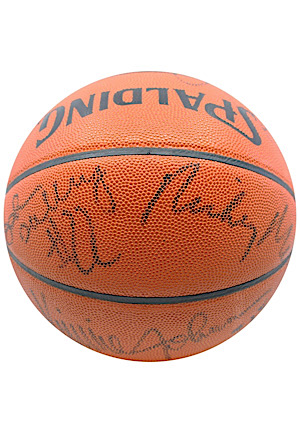 1980s Los Angeles Lakers Team-Signed Spalding Basketball