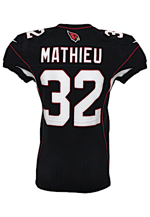 2015 Tyrann Mathieu Arizona Cardinals Game-Used Black Jersey