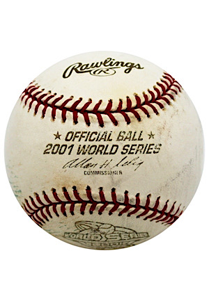 2001 New York Yankees vs Arizona Diamondbacks World Series Game-Used OWS Baseball
