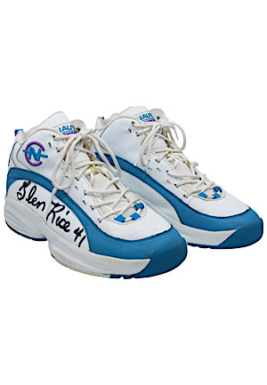 Circa 1997 Glen Rice Charlotte Hornets Game-Used & Autographed Shoes