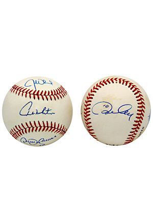 First Teammates To Start Infield At All-Star Game & Longest Tenured Dodgers Infielders Multi-Signed Baseballs (2) 