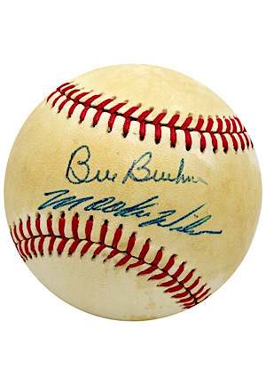 Mookie Wilson & Bill Buckner Dual-Signed Baseball
