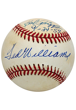 Ted Williams & Hal Griggs Dual-Signed Baseball