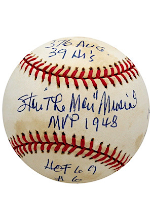 Stan Musial Single-Signed & Inscribed Baseball