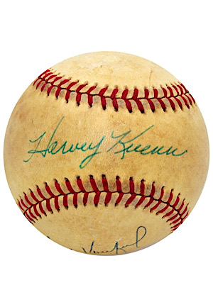 Sandy Koufax & Harvey Kuenn Dual-Signed Baseball
