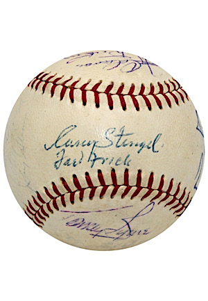 1955 New York Yankees Team-Signed Baseball (World Series Year)