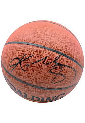 Kobe Bryant & Shaquille ONeal Dual-Signed Spalding Basketball & Original Postgame Visitors Pass (Full JSA)