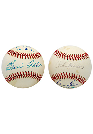 Dwight Evans & Jack Morris, Bernie Carbo & Chuck Essegian Dual-Signed Baseballs (2)