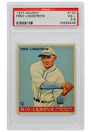 1933 Goudey Fred Lindstrom #133 (PSA VG+ 3.5)