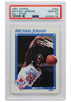 1991 Hoops Michael Jordan All-Star #253 (PSA GEM MT 10)