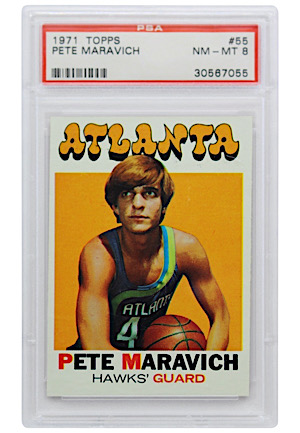 1971 Topps Pete Maravich #55 (PSA NM-MT 8)