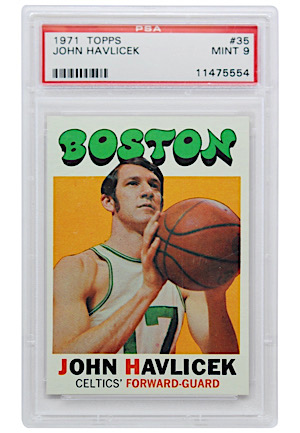 1971 Topps John Havlicek #35 (PSA MINT 9)