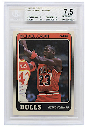 1988-89 Fleer Michael Jordan #17 (Beckett NEAR MINT+ 7.5)