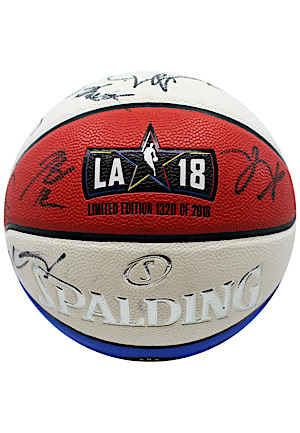 2018 NBA All-Star Game Dual Team-Signed Spalding LE Basketball (NBA LOA)