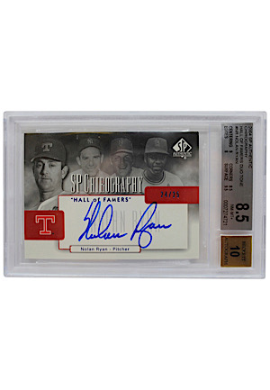 2004 SP Authentic Chirography Hall Of Famers Duo Tone Autographs Nolan Ryan #CHNR (Beckett NM-MT+ 8.5 • Autograph Graded 10)