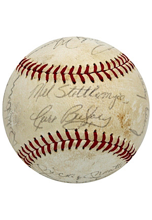 1970 New York Yankees Team-Signed OAL Baseball (Full PSA/DNA)