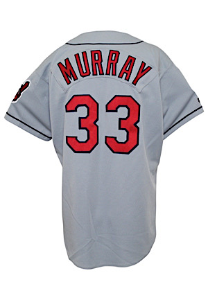 1995 Eddie Murray Cleveland Indians Game-Used & Autographed Road Jersey