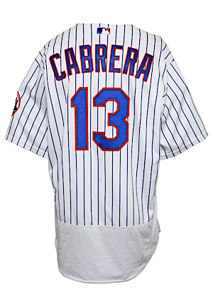 2016 Asdrubal Cabrera New York Mets Game-Used Home Jersey (Photo-Matched • MLB Authenticated)