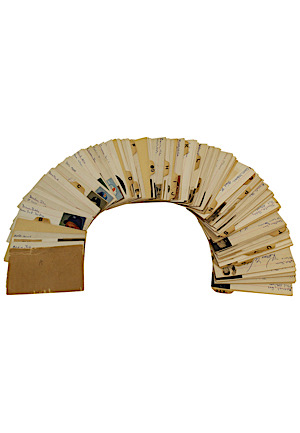 Large Grouping Of Autographed Cuts On Index Cards (175+)