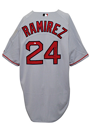 2003 Manny Ramirez Boston Red Sox Game-Used & Autographed Road Jersey