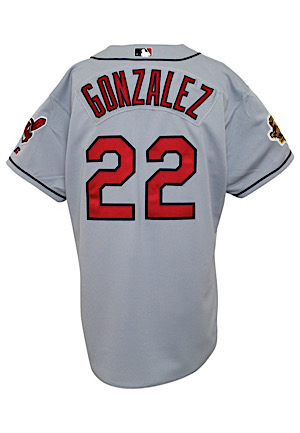 2001 Juan Gonzalez Cleveland Indians Game-Used Road Jersey