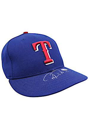 Rafael Palmeiro Texas Rangers Game-Used & Autographed Cap