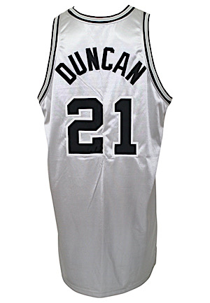 2003-04 Tim Duncan San Antonio Spurs Pro-Cut Alternate Jersey