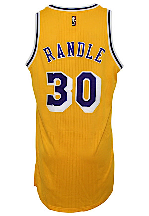 11/4/2016 Julius Randle Los Angeles Lakers Game-Used TBTC Hardwood Classics Jersey (Photo-Matched To Double-Double Performance • NBA LOA)