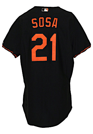 2005 Sammy Sosa Baltimore Orioles Game-Used Black Alternate Jersey