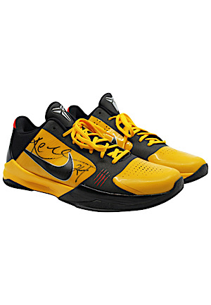 Kobe Bryant Dual-Signed Nike Zoom Kobe 5 "Bruce Lee" Shoes Gifted To Personal Bodyguard (Bodyguard LOA)