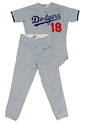 1988 Bill Russell Los Angeles Dodgers Coaches-Worn & Autographed Road Uniform With World Series Pants (2)(Russell LOA • Full PSA/DNA)