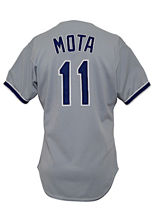 1989 Manny Mota Los Angeles Dodgers Coaches-Worn Road Jersey