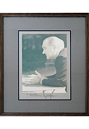 Lyndon B. Johnson Autographed Framed Picture Display (Full PSA/DNA)