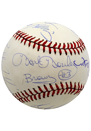 Various Sports Hall Of Famers & Stars Multi-Signed Baseball Including Cousy, Havlicek, Gale Sayers, Billie Jean King & More