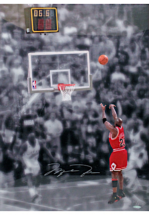Michael Jordan Autographed NBA Finals "Last Shot" LE Framed Display (UDA • 111/230)