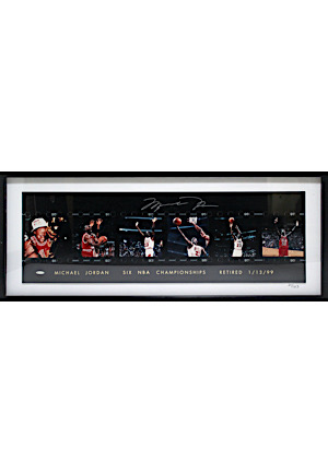 Michael Jordan Autographed Retirement LE Film Strip Framed Display (UDA • 21/123)